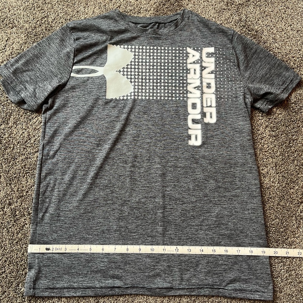 Youth Under Armour Gray Performance Athletic Shirt - Picture 4 of 5